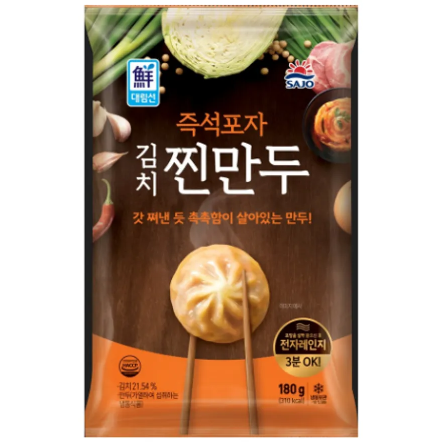 김치즉석포자찐만두, 180g(1개), 사조오양, 냉동 이미지