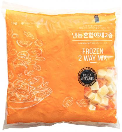 냉동혼합야채2종. 1Kg(1.5cm 다이스, 감자80%·당근20%, 중국
