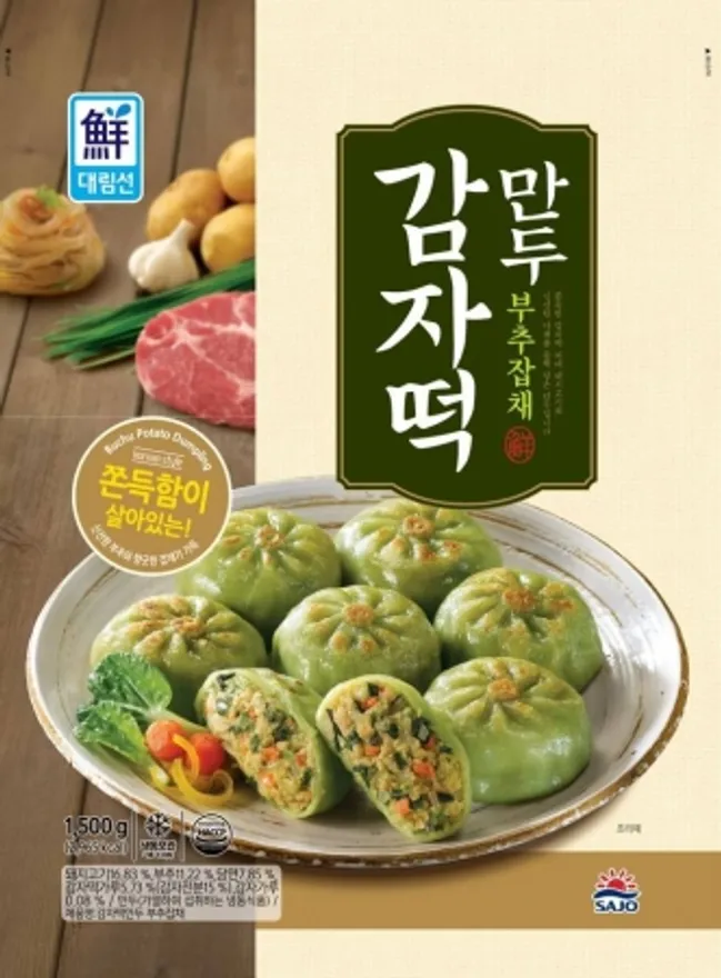 감자떡만두(부추잡채), 1.5Kg, 사조대림, 냉동 이미지