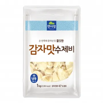 감자맛수제비, 1Kg, 면사랑, 냉동