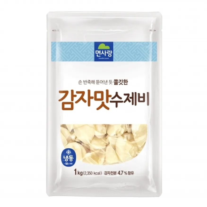 감자맛수제비, 1Kg, 면사랑, 냉동 이미지