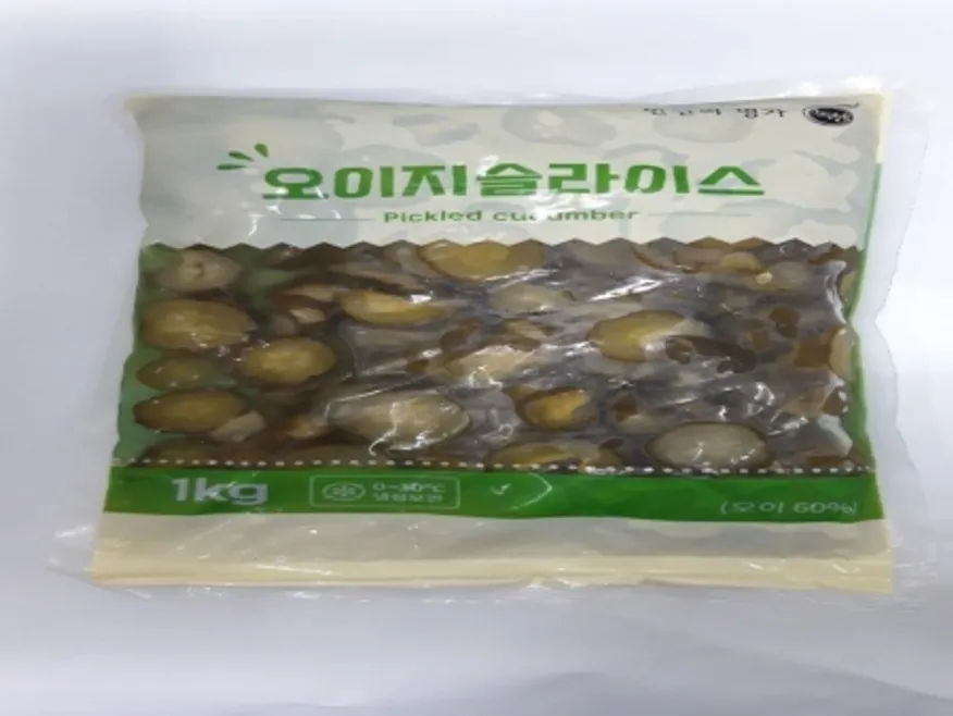 오이지슬라이스,1kg,녹선,냉장,중국 이미지