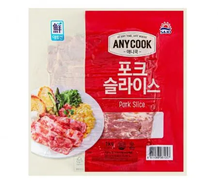 애니쿡포크슬라이스(베이컨대체), 1Kg, 사조대림, 냉동