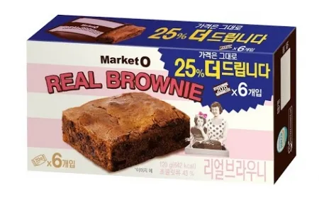 마켓오리얼브라우니,120g,오리온,실온