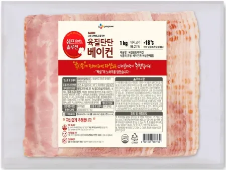 크레잇육질탄탄베이컨, 1Kg, CJ제일제당, 냉동