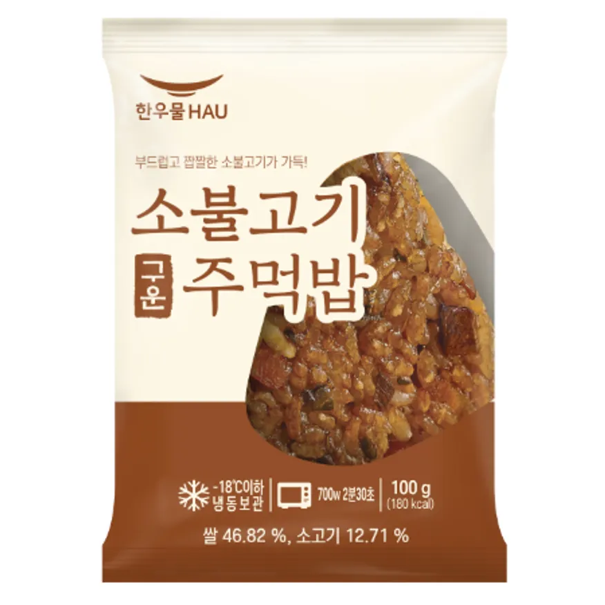 ⭐간편식⭐소불고기구운주먹밥, 100g(쌀:외국산), 한우물,냉동 이미지