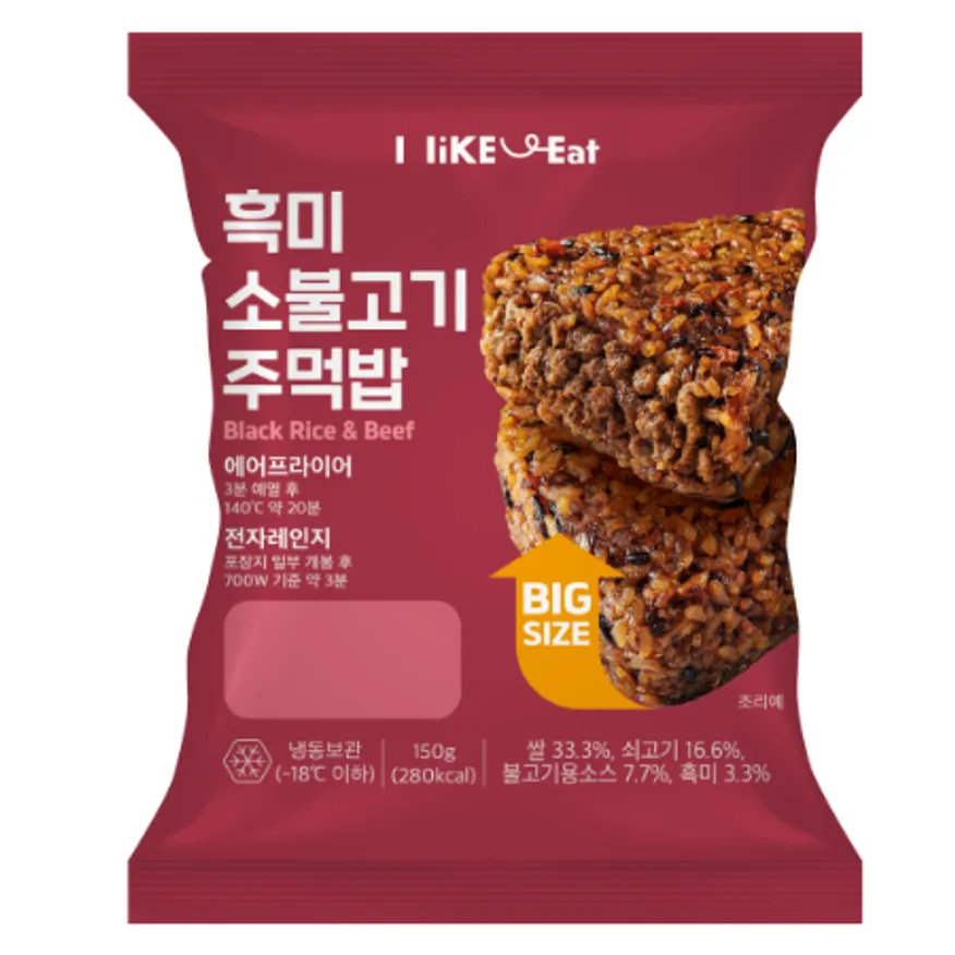 ⭐간편식⭐BIG흑미소불고기구운주먹밥, 150g, 엄지식품, 냉동 이미지