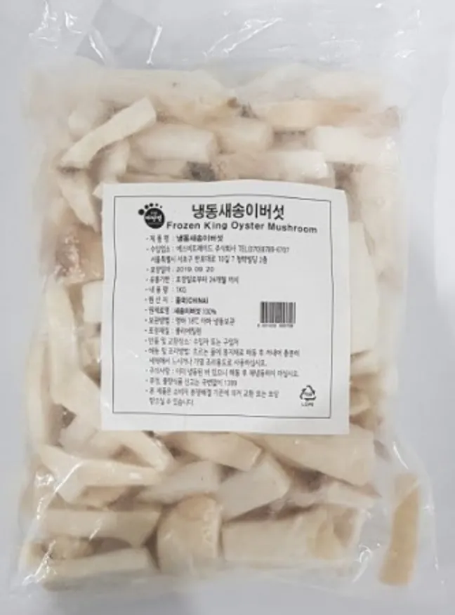 새송이버섯,1Kg(1~1.5*6~7cm슬라이스,개별냉동),상품,냉동,슬라이스,중국 이미지