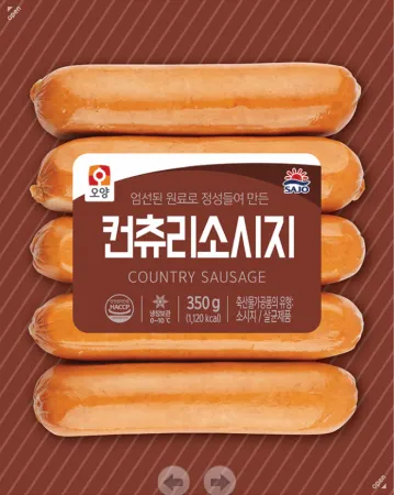 컨츄리(브라운)소세지, 350g, 사조오양,냉장