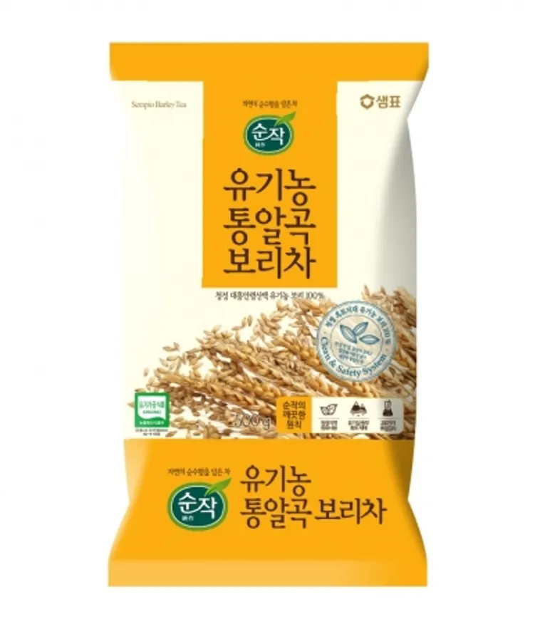 순작유기농통알곡보리차, 1Kg, 샘표식품, 실온, 유기농 이미지