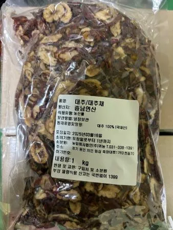 건대추채, 1kg, 상등품, 채,국산