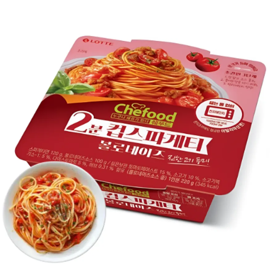 ⭐간편식⭐사각볼로네이즈스파게티, 220g, 롯데푸드, 실온 이미지