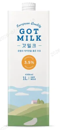 갓밀크멸균흰우유,1L(실온,수입)