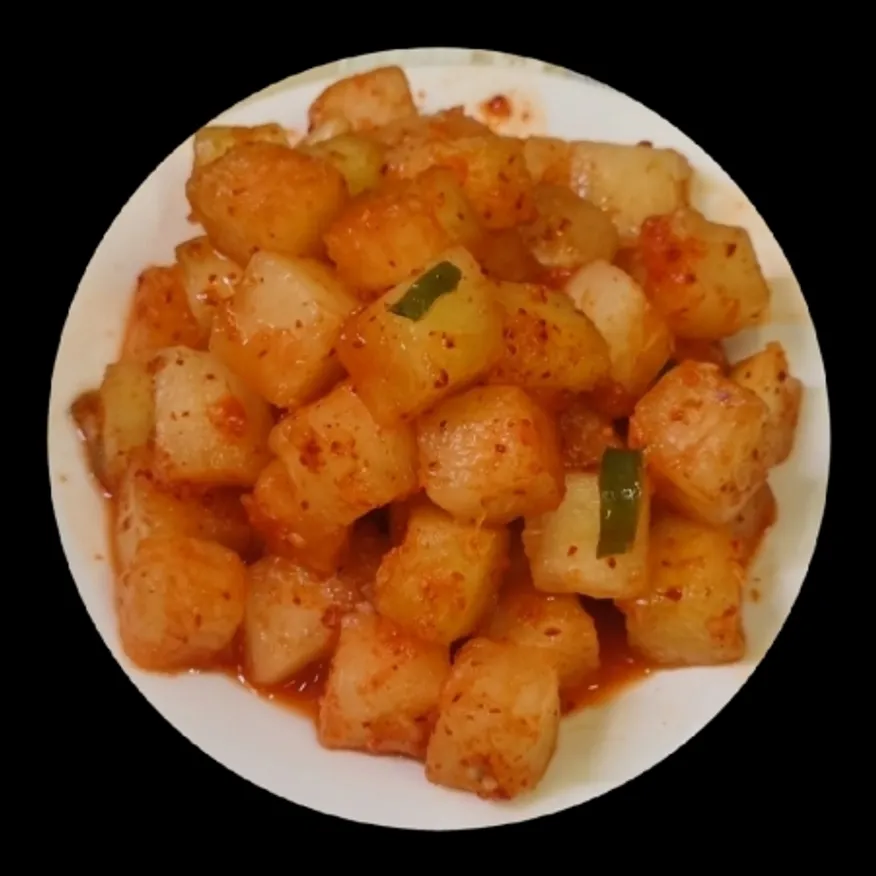 미니깍두기,1kg(무: 국내산, 고추분: 중국산), 중숙, 실온 이미지