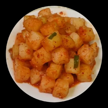 미니깍두기,1kg(무: 국내산, 고추분: 중국산), 중숙, 실온 이미지