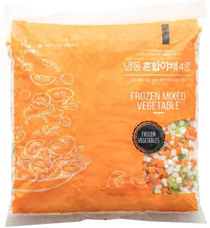 혼합야채4종,1Kg(0.5cm다이스,양파25%·감자25%·당근25%·청피망25%),상품,냉동,중국