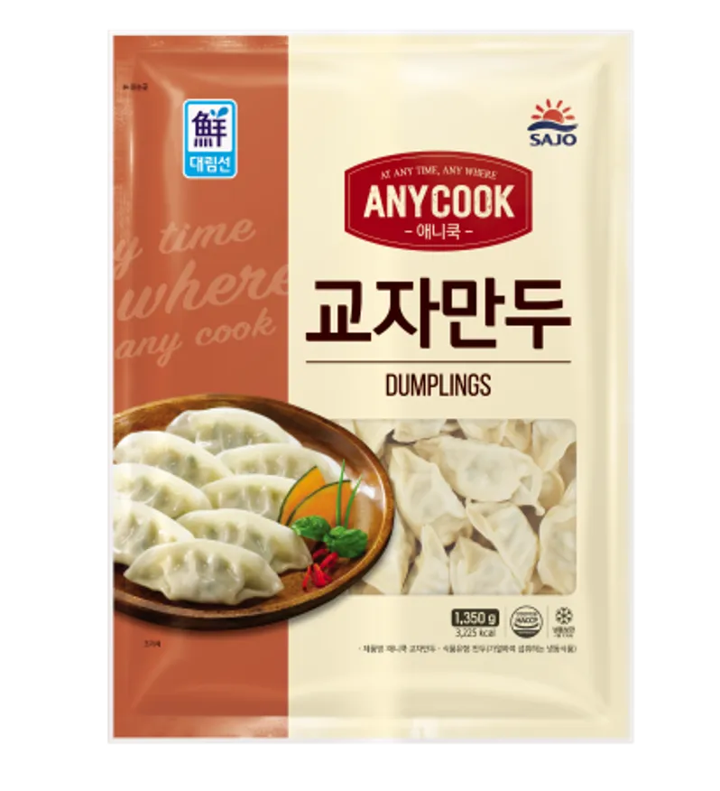 애니쿡교자만두(사조대림,냉동),1.35Kg(13.5g*100EA) 이미지
