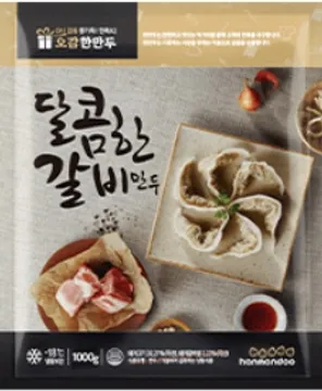 달콤한갈비만두, 1Kg(25g*40EA), 한만두식품, 냉동
