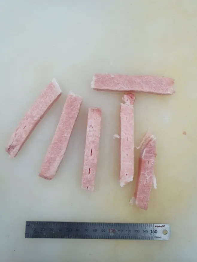 돈등심,1Kg(1.5*1.5*4~7cm),냉동,탕수육용,국산 이미지