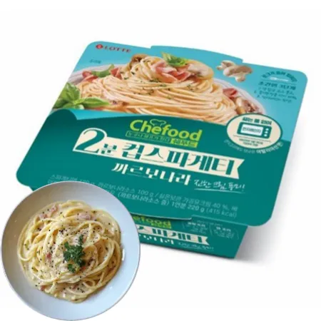 ⭐간편식⭐사각까르보나라스파게티, 220g, 롯데푸드, 실온