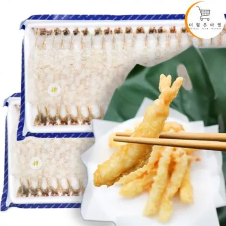 노바시새우 40미 300g 두절 탈각 손질 튀김용 새우살