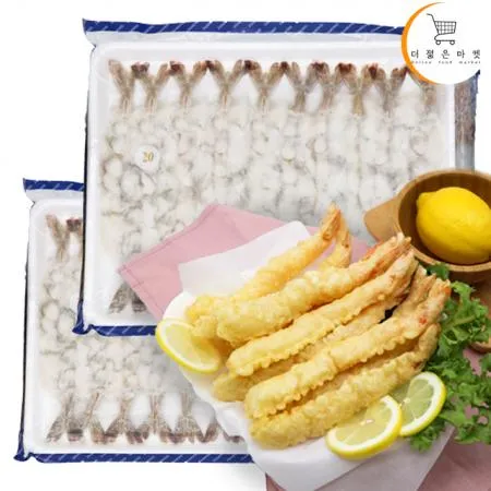 노바시새우 20미 450g 두절 탈각 손질 튀김용 새우살