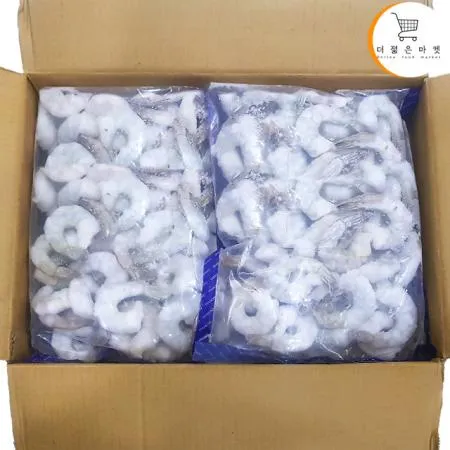 [베트남산] 탈각새우 31/45 1kg(실중량 900g) 10팩 두절 PDTO 생칵테일 냉동 흰다리새우살