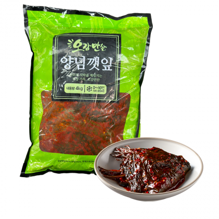 오감만찬 4kg 양념깻잎 진공포장