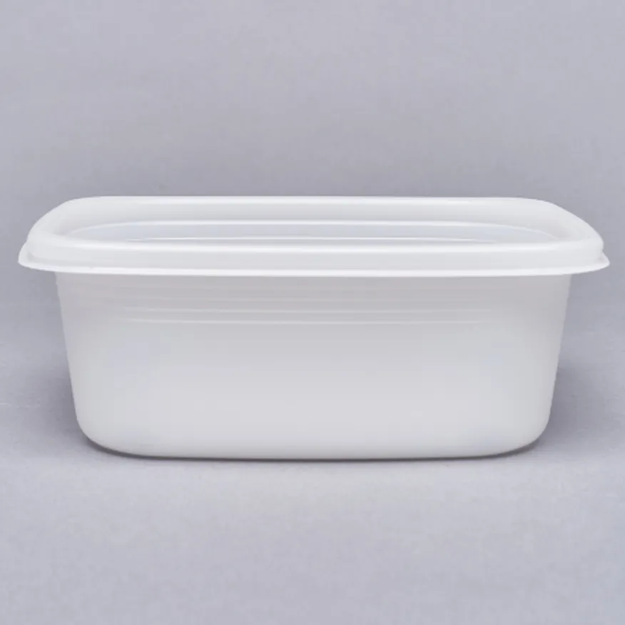 사각 밀폐 죽용기 대형 1000ML 500개 세트(몸통+뚜껑) 이미지