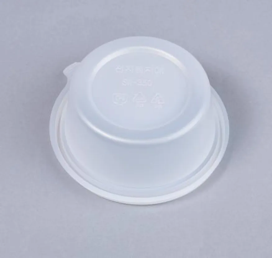 130파이 원형 죽용기 350ML 600개세트(몸통+뚜껑) 이미지
