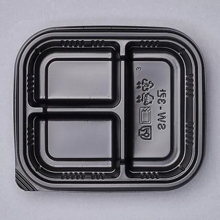 다용도 3칸 찬용기 600개세트(몸통+뚜껑) 이미지