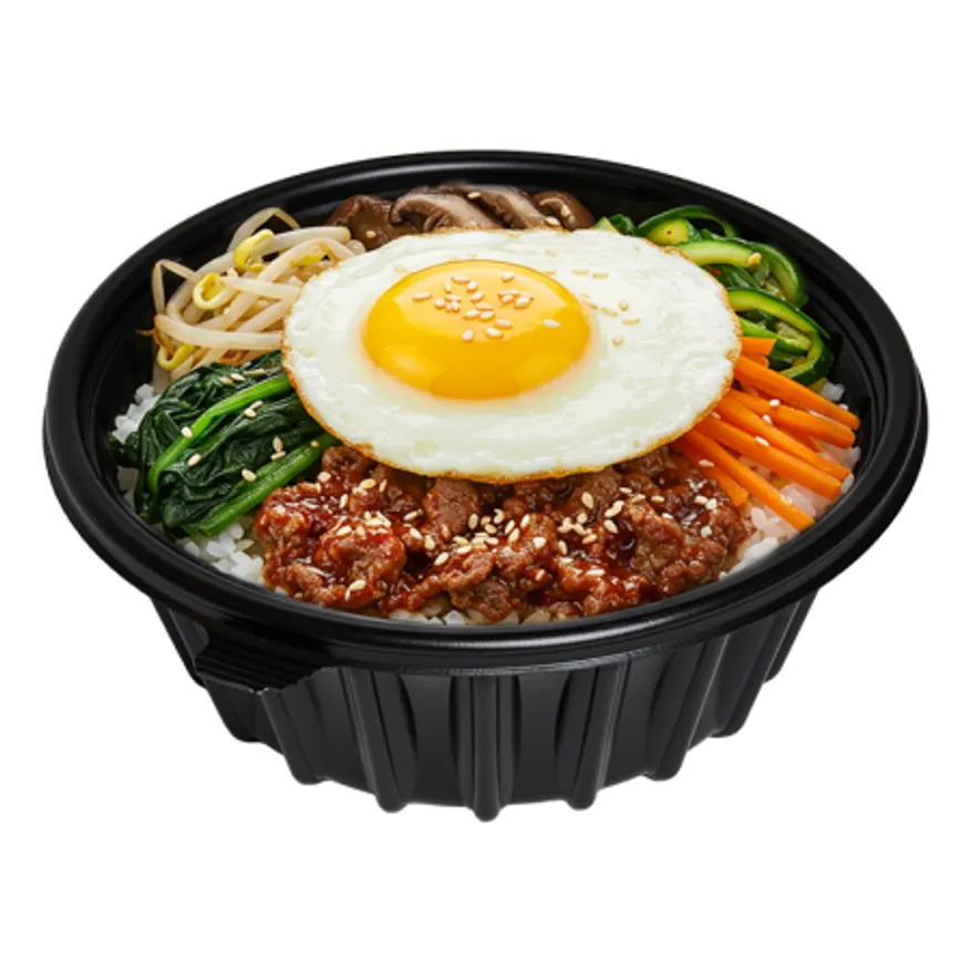 형제팩 195파이 냉면용기 대(블랙) 300개 세트 이미지