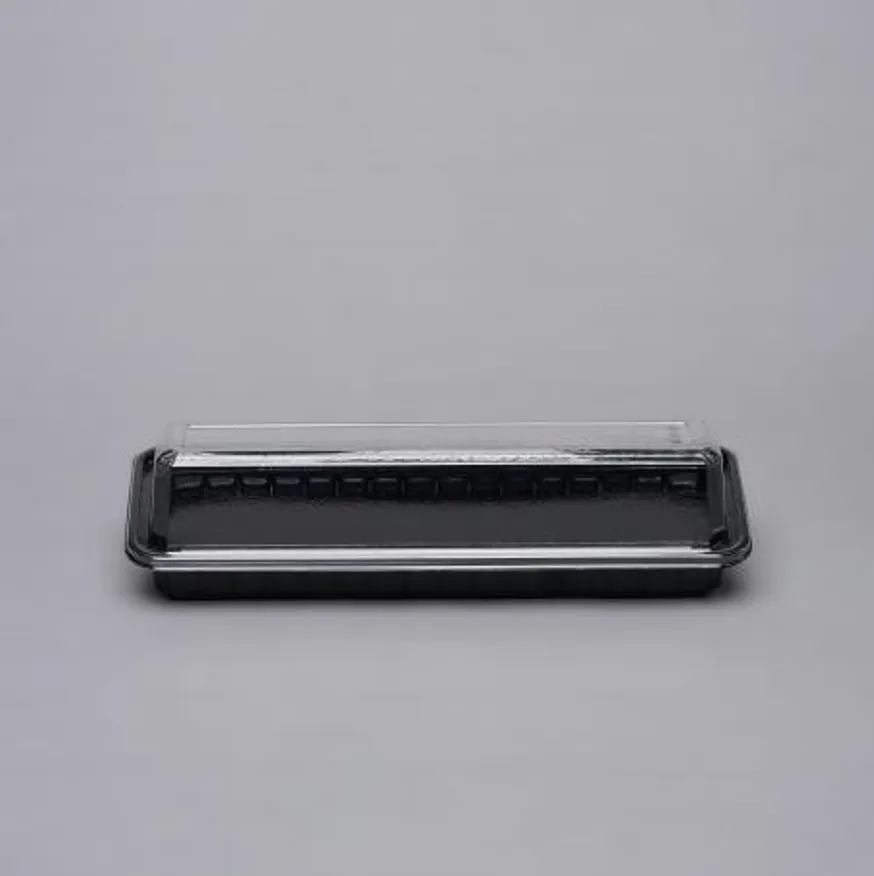 다용도 포장 배달 1줄 김밥용기 1호 100개(몸통+뚜껑) 이미지