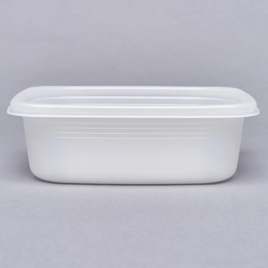 사각 밀폐 죽용기 중형 850ML 500개 세트(몸통+뚜껑) 이미지