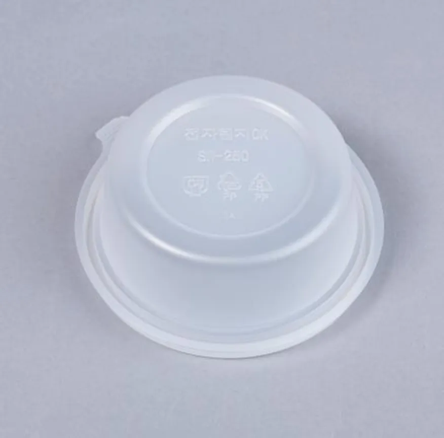 130파이 원형 죽용기 250ML 600개세트(몸통+뚜껑) 이미지