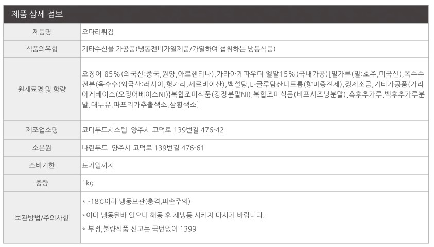 상품정보제공고시