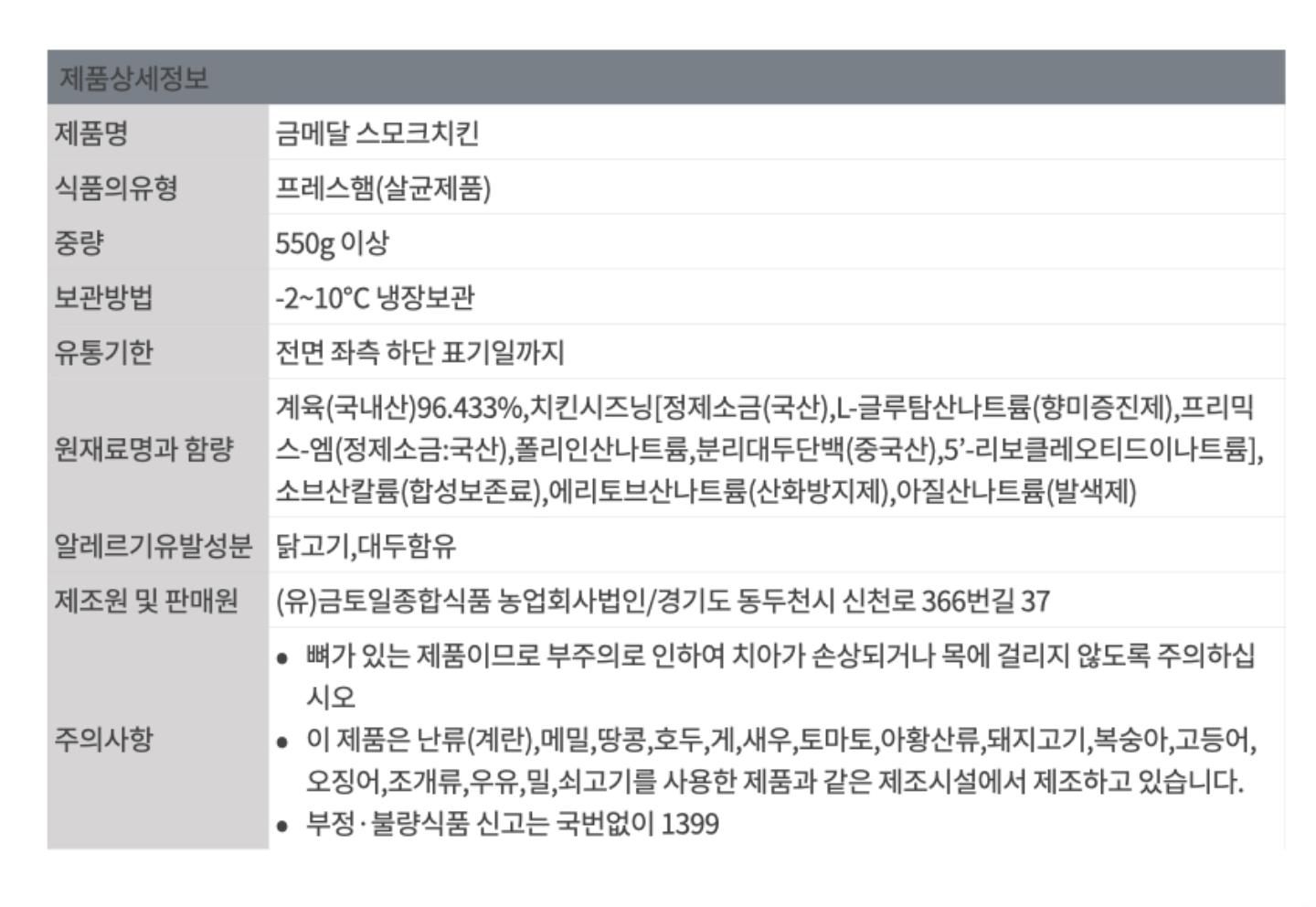 상품정보제공고시