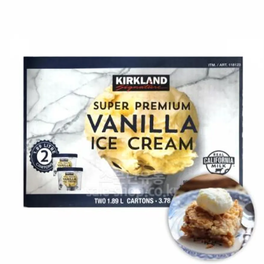 코스트코 커클랜드 시그니춰 바닐라 아이스크림 3.78L (1.89L*2개) 이미지