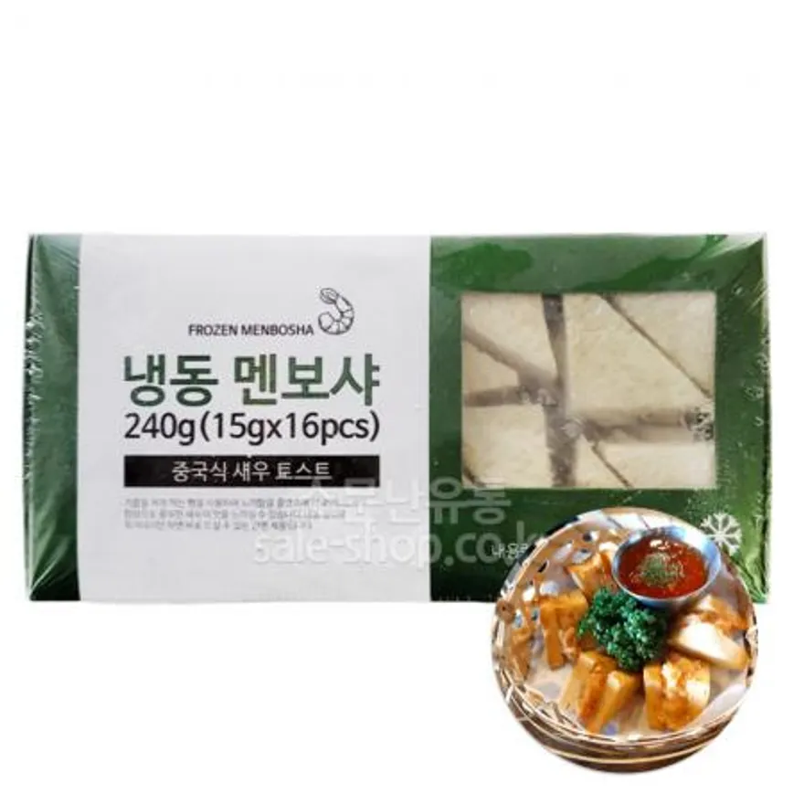 지엔씨 멘보샤 240g (15gX16개입) 새우튀김 삼각 멘보사 새우토스트 이미지