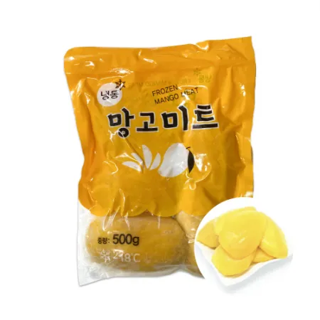 신정푸드 냉동망고미트 500g(망고빙수)(하프컷)
