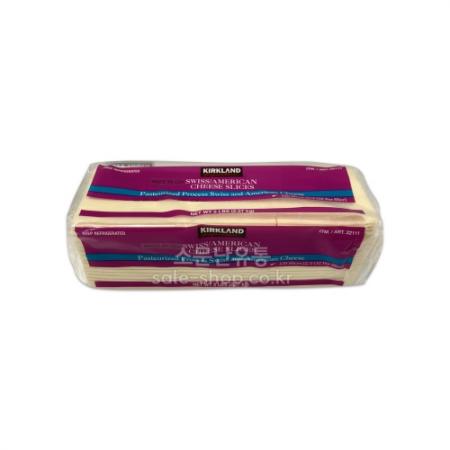 코스트코 커클랜드 시그니처 스위스앤아메리칸 슬라이스치즈 2.27kg(120매)(냉장) 이미지