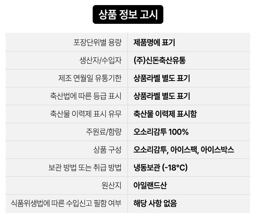 상품정보제공고시