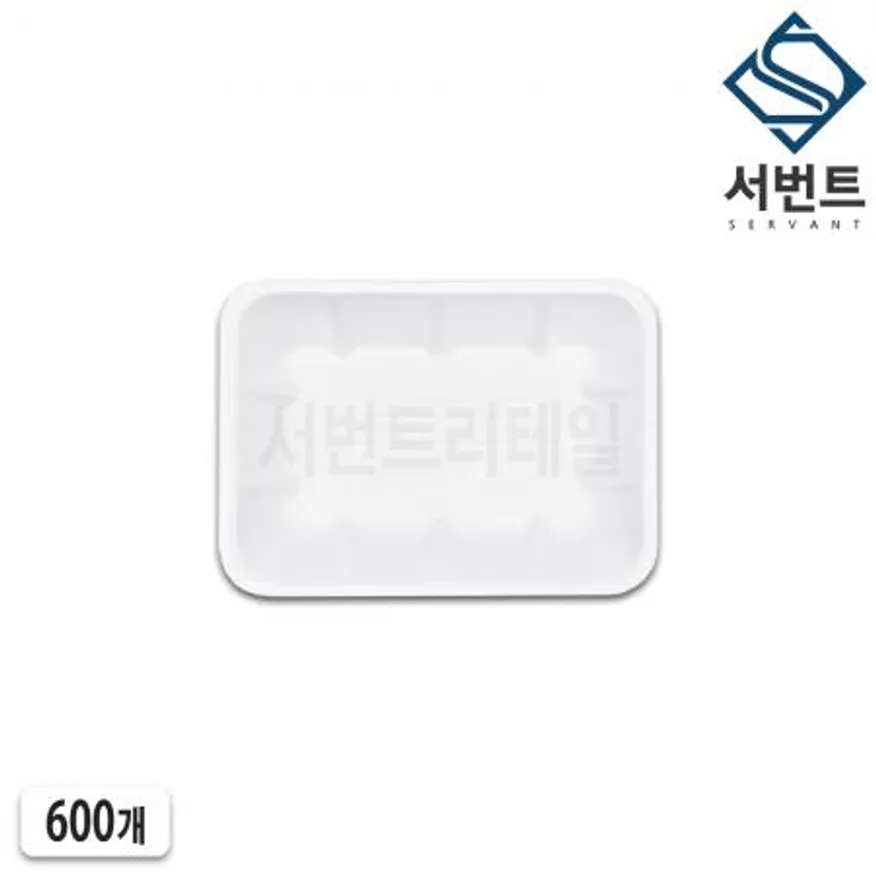 psp 트레이 발포 트레이 17호 600개 일회용 스티로폼 정육점 회접시 배달 포장 용기 이미지