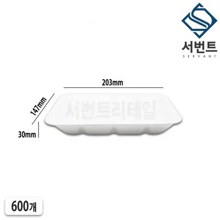 psp 트레이 발포 트레이 17호 600개 일회용 스티로폼 정육점 회접시 배달 포장 용기 이미지