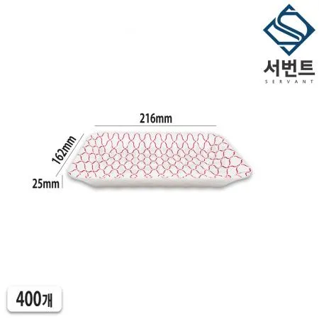 psp 트레이 발포 트레이 18호 적색 400개 일회용 스티로폼 정육점 회접시 생선 용기 이미지