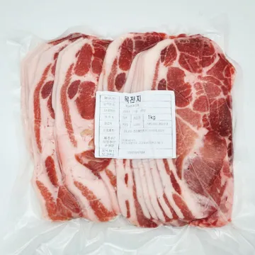 목전지슬라이스1kg*15팩(제육용-3mm냉동/미국산)15kg
