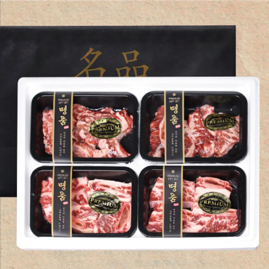 프리미엄 소고기 선물세트-2호 (LA꽃갈비200g*2개+황제늑간200g*2개) 이미지