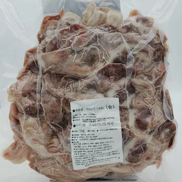 머리고기(슬라이스 2mm)1kg*15팩