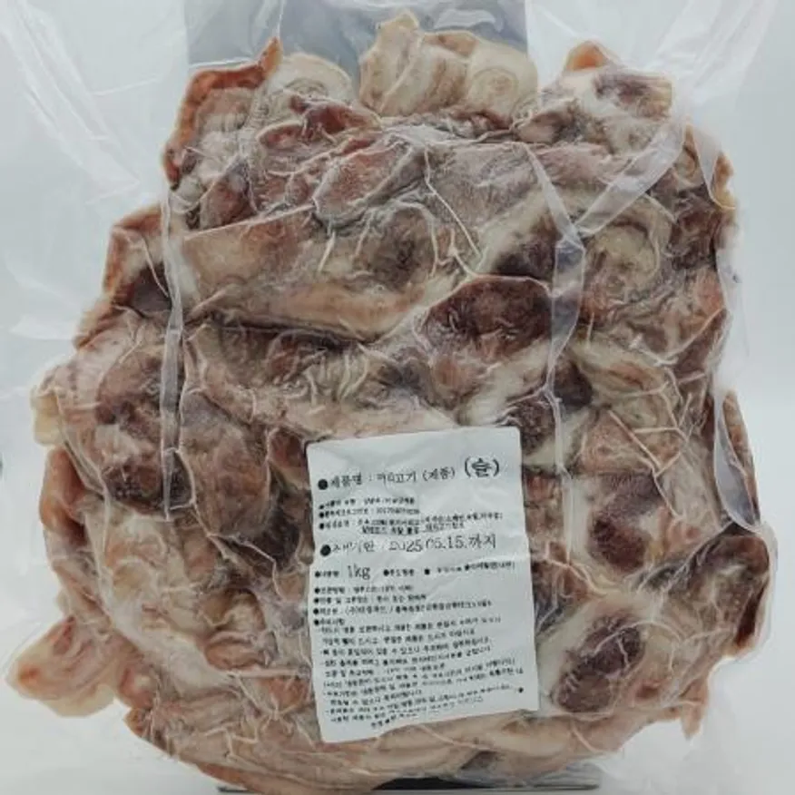 삶은머리고기 슬라이스(국밥용2mm)1kg*13팩 이미지