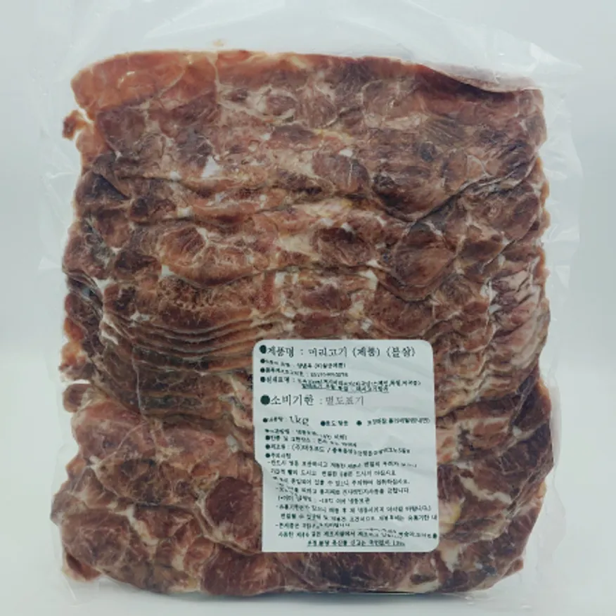삶은머리고기 볼살슬라이스13kg(순살국밥/볼살수육)1kg*13팩 이미지
